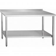 Стол пристенный ABAT (АБАТ) СПРП-7-4 столешница-нерж., каркас с полкой-нерж. 21000080983